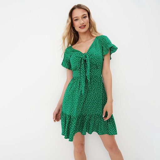 Mohito - Rochie cu buline - Verde-All > dresses