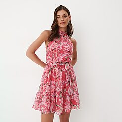 Mohito - Rochie cu decolteu tip halter - Roz-All > dresses > floral dresses