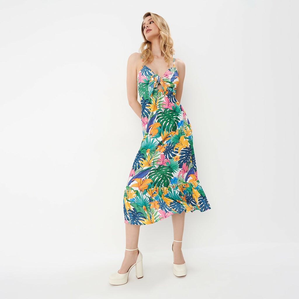 Mohito - Rochie cu imprimeu - Alb-All > dresses > floral dresses