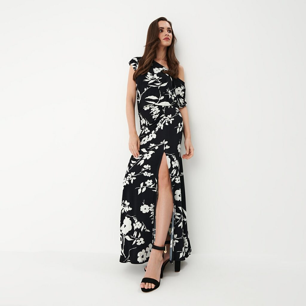 Mohito - Rochie maxi cu imprimeu floral - Negru-All > dresses > cocktail dresses