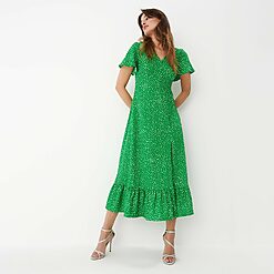 Mohito - Rochie midi verde în buline - Verde-All > dresses