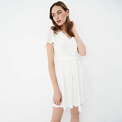 Mohito - Rochie mini albă cu decolteu în V - Alb-All > dresses > cocktail dresses