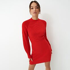 Mohito - Rochie mini tip pulover - Roșu-All > dresses > cocktail dresses