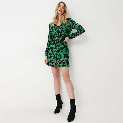 Mohito - Rochie tip cămașă - Verde-All > dresses > floral dresses