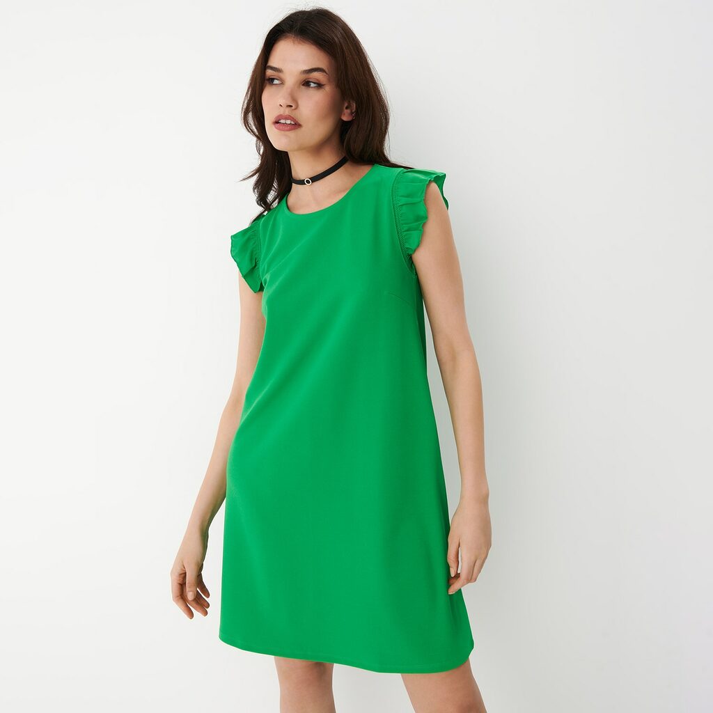 Mohito - Rochie trapez mini verde - Verde-All > dresses > cocktail dresses