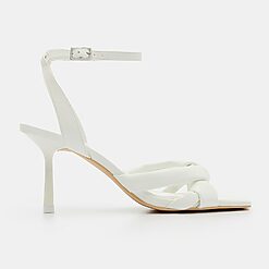 Mohito - Sandale albe cu toc stiletto - Alb-Accessories > shoes