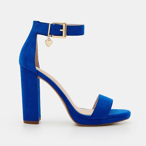 Mohito - Sandale cobalt pe toc - Albastru-Accessories > shoes