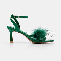 Mohito - Sandale cu toc - Verde-Accessories > shoes
