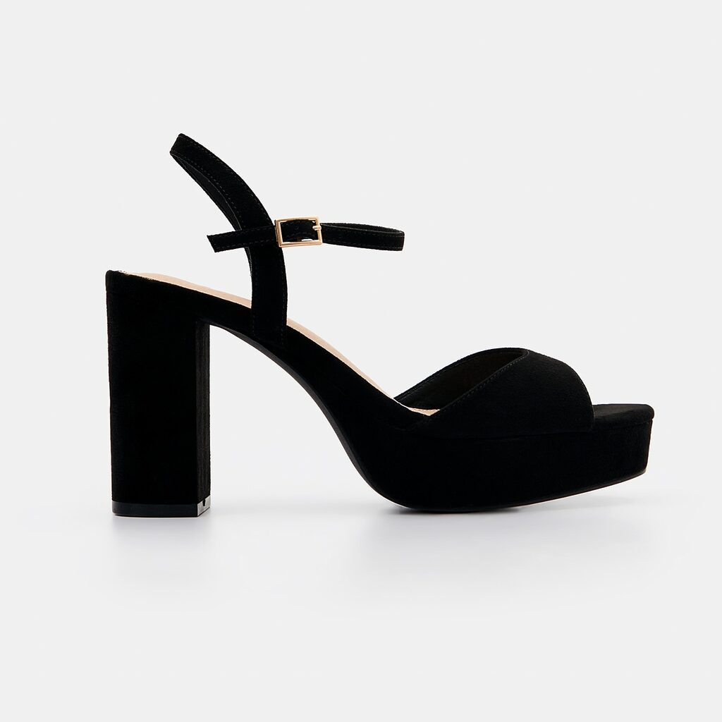 Mohito - Sandale cu toc drept - Negru-Accessories > shoes
