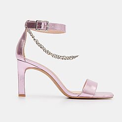 Mohito - Sandale cu toc înalt și lanțuri decorative - Roz-Accessories > shoes