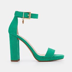 Mohito - Sandale verzi cu toc - Verde-Accessories > shoes