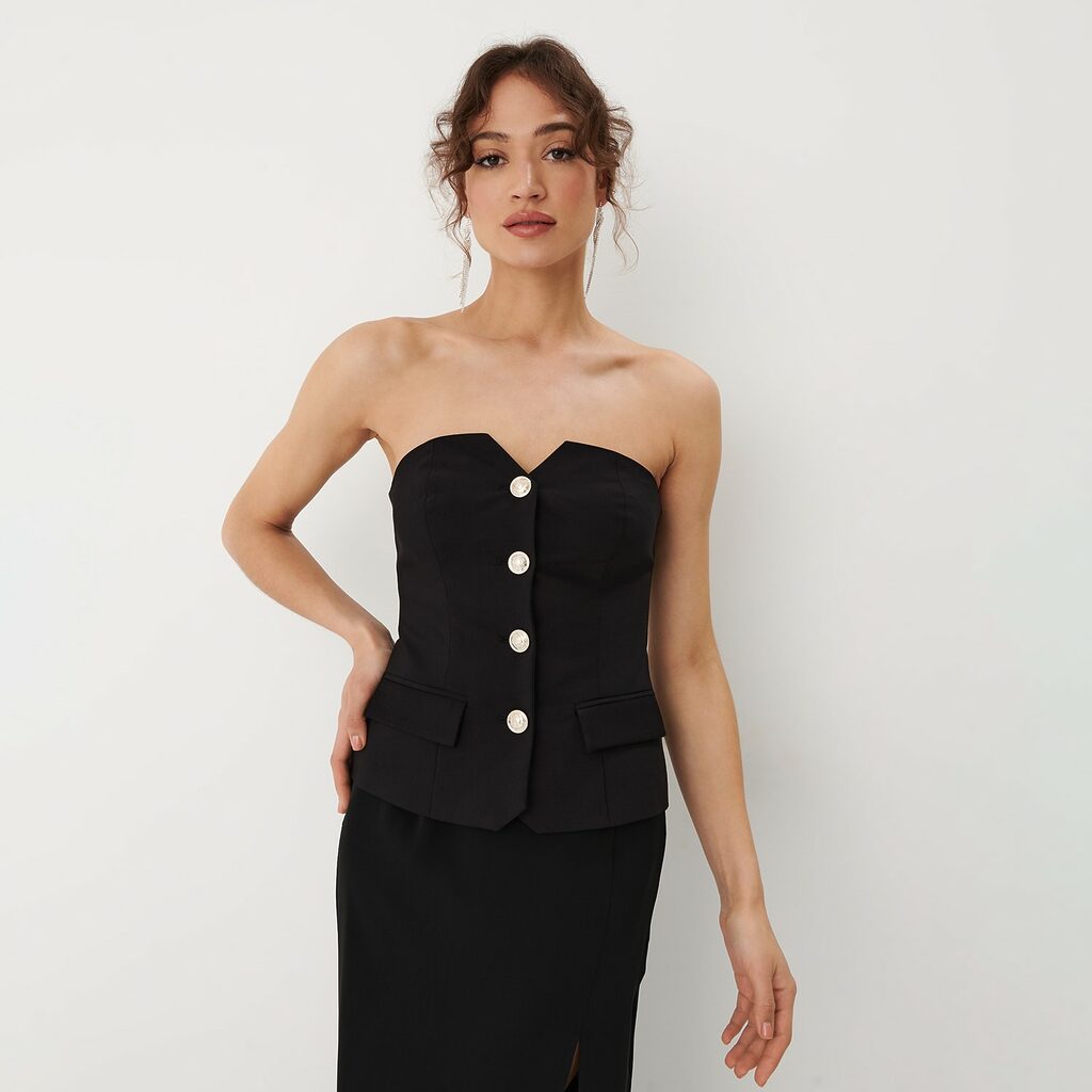 Mohito - Top gen corset - Negru-All > t-shirts