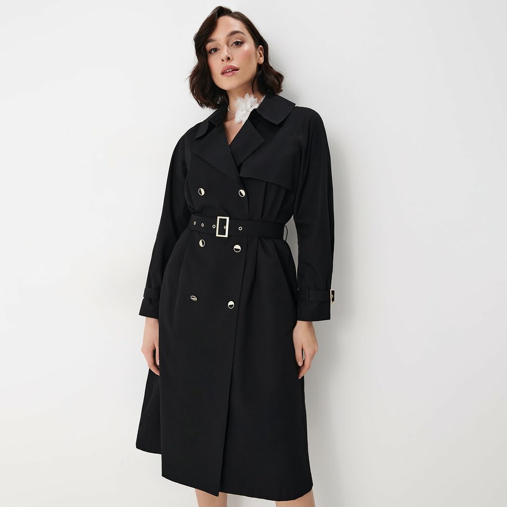 Mohito - Trench elegant cu curea - Negru-All > outerwear > spring jackets