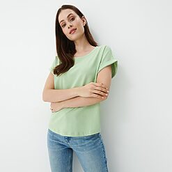 Mohito - Tricou cu decolteu rotund - Verde-All > t-shirts