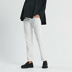 Sinsay - Blugi high waist straight - Alb-Collection > all > jeans