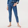 Sinsay - Blugi mom cu talie înaltă - Albastru-Collection > all > jeans