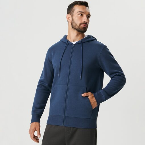 Sinsay - Bluză cu fermoar lung - Albastru-For him > clothes > sweatshirts