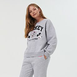 Sinsay - Bluză sport Mickey Mouse cu imprimeu - Gri deschis-Collection > all > sweatshirts