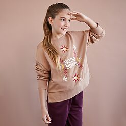 Sinsay - Bluză sport cu imprimeu - Bej-Kids > preteen girl > sweaters