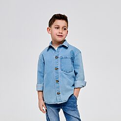 Sinsay - Cămașă din denim - Albastru-Kids > kid boy > outerwear