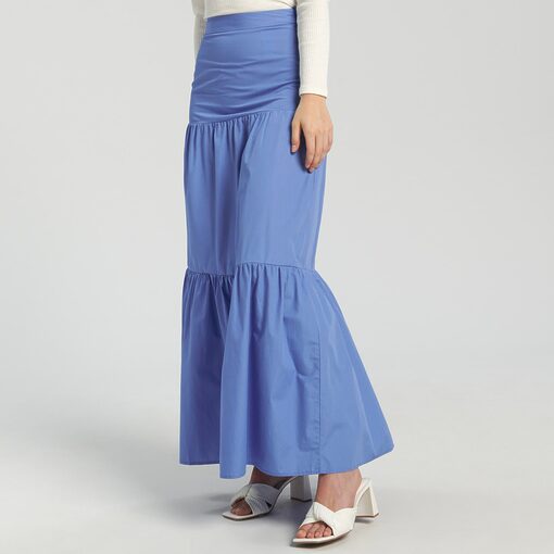 Sinsay - Fustă mini cu fronseuri - Albastru-Collection > all > skirts