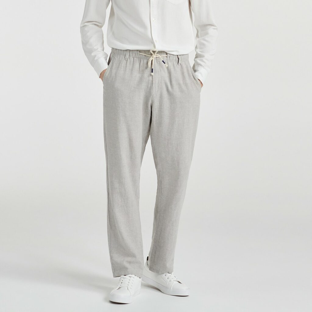 Sinsay - Pantaloni cu adaos de in - Roz-For him > clothes > trousers