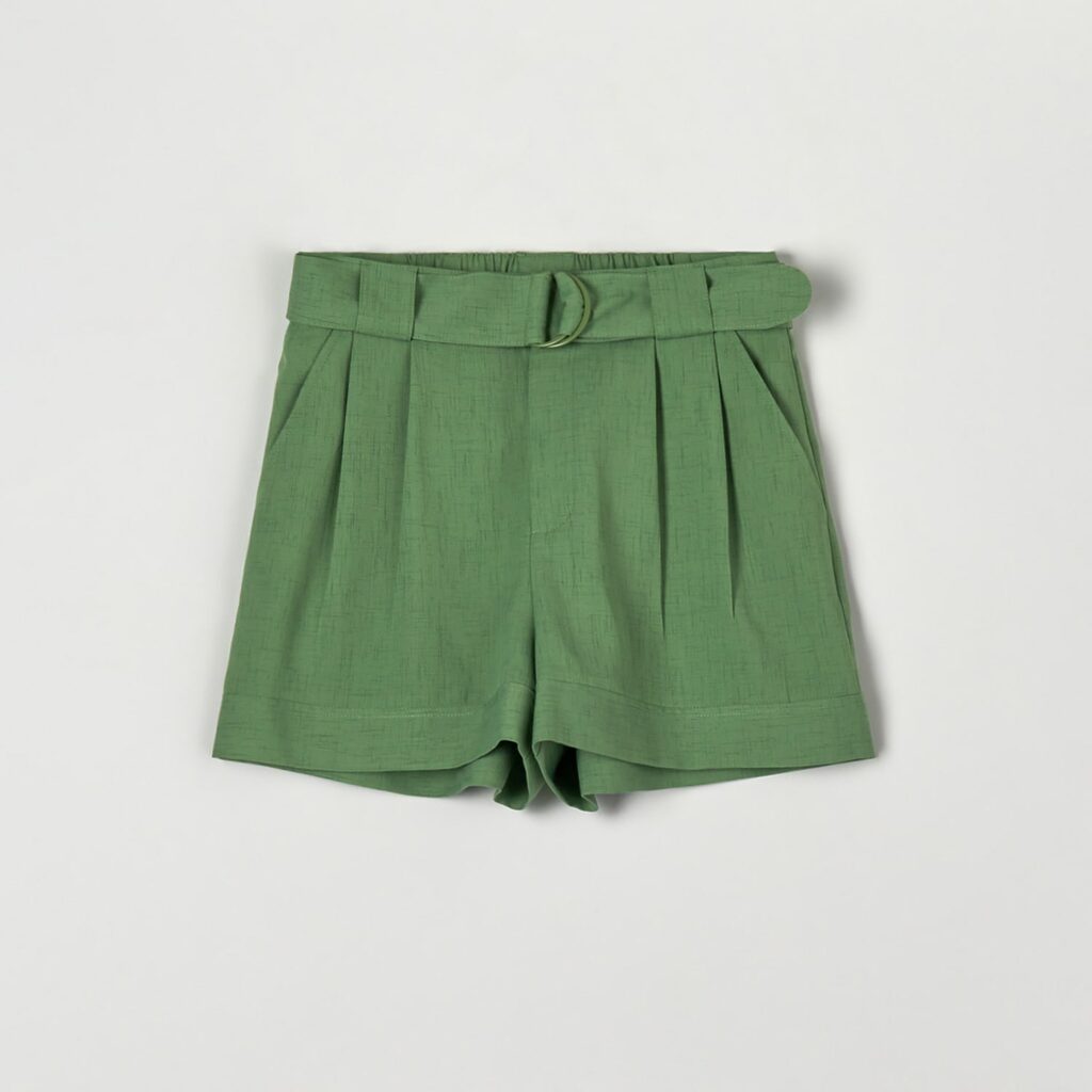 Sinsay - Pantaloni scurți cu cordon - Verde-Collection > all > shorts