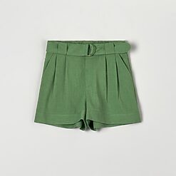 Sinsay - Pantaloni scurți cu cordon - Verde-Collection > all > shorts