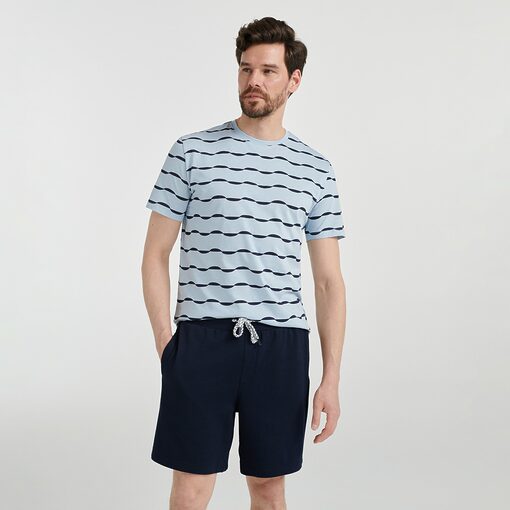 Sinsay - Pantaloni scurți cu șnur decorativ - Bleumarin-For him > clothes > shorts