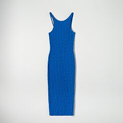 Sinsay - Rochie maxi cu model - Albastru-Collection > all > dresses