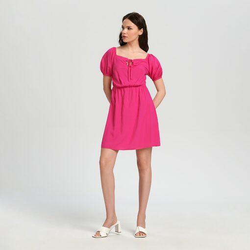 Sinsay - Rochie mini cu șnur decorativ - Roz-Collection > all > dresses