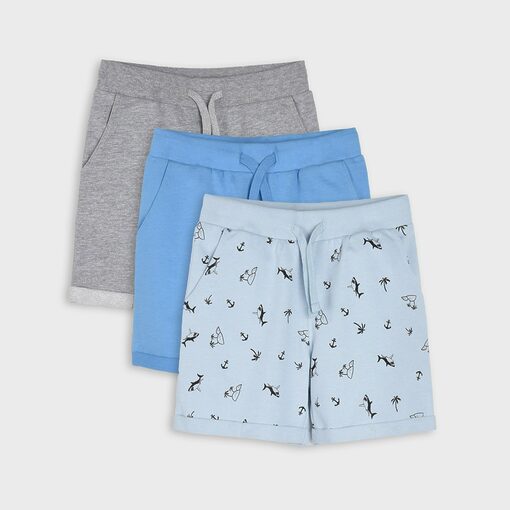 Sinsay - Set de 3 perechi de pantaloni scurți - Albastru-Kids > kid boy > shorts