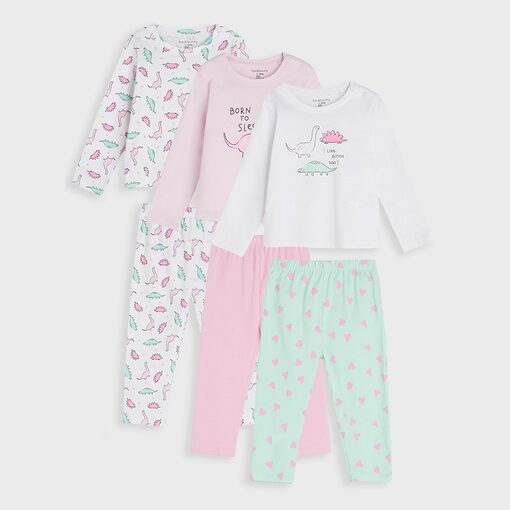 Sinsay - Set de 3 pijamale - Alb-Baby > baby girl > pyjamas