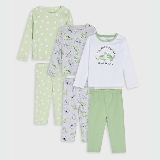 Sinsay - Set de 3 pijamale - Gri deschis-Baby > baby boy > multipacks