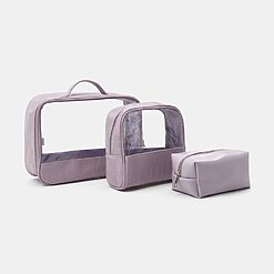 Sinsay - Set de 3 portfarduri - Violet-Collection > beauty > cosmetic bags
