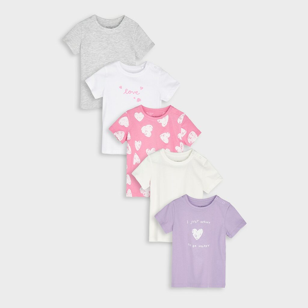 Sinsay - Set de 5 tricouri - Roz-Baby > baby girl > tops