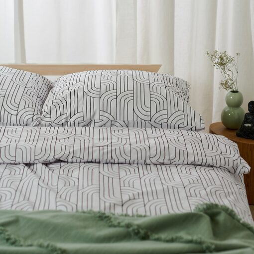 Sinsay - Set lenjerie de pat din bumbac - Alb-Home > living room > bed linen