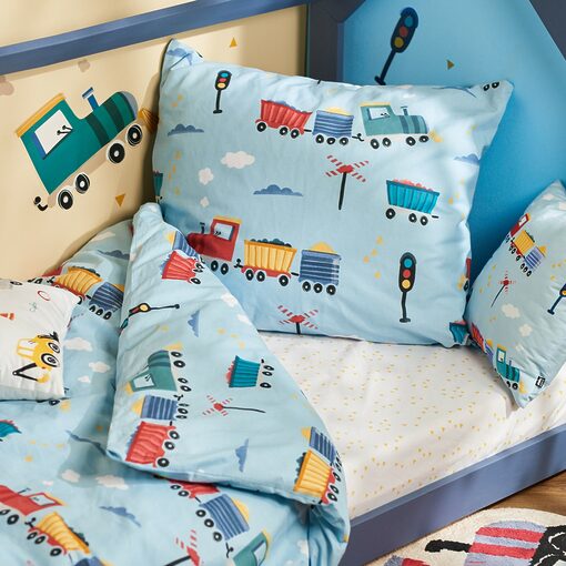 Sinsay - Set lenjerie de pat din bumbac - Albastru-Home > living room > bed linen