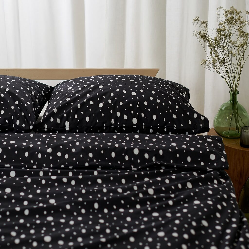 Sinsay - Set lenjerie de pat din bumbac - Negru-Home > living room > bed linen