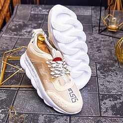 Adidasi Sport de barbati cu talpa inalta ultra light crem– AD504 2