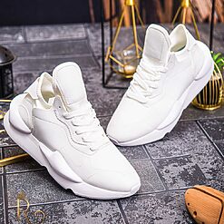 Adidasi de barbati Albi cu talpa inalta AD416 3