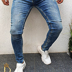 Blugi de barbati skinny fit conici elastici PZRAMAN BG625 1