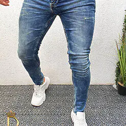 Blugi de bărbați skinny fit conici - elastici PZRAMAN - BG625-Blugi