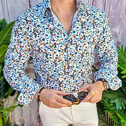 Camasa Reginald de barbati Slim Fit cu imprimeuri CM502 3