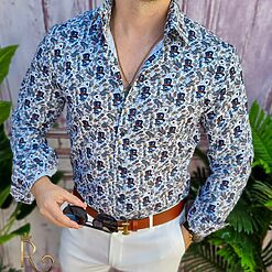 Camasa Reginald de barbati Slim Fit cu imprimeuri CM506 3