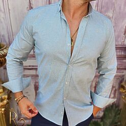 Camasa texturata de barbati guler cu nasturi CR105 2