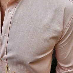 Camasa texturata de barbati guler tunica CR102 2