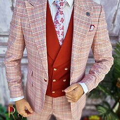 Vesta roșie si Pantalon - C3153-Costume