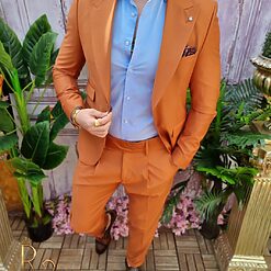 Sacou si Pantalon cu pense - C4026-Costume
