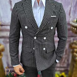 Costum de barbati Slim Fit Sacou si Pantalon C3751 3